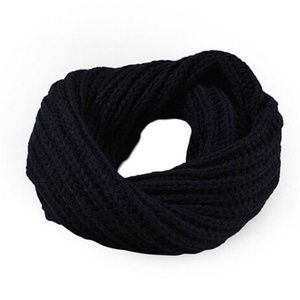 Black Crochet Infinity Scarf Neck Warmer